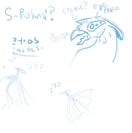 An aquatic, squidlike alien with a beak and six eyes.