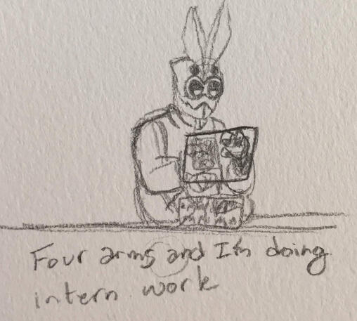 Another four armed, four eyed, insectoid alien.